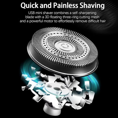 Xiaomi Men Electric Mini Shaver Rechargeable Type-C Charging Car Portable Shaver Led Digital Display Men Women Home Razor