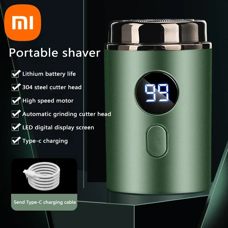 Xiaomi Men Electric Mini Shaver Rechargeable Type-C Charging Car Portable Shaver Led Digital Display Men Women Home Razor